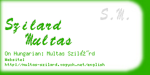 szilard multas business card